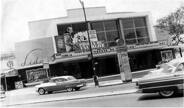 Cine Lido, 1957. En sus terrenos hoy, más cerca de Chacaíto que de Chacao, se construyó el Centro Lido