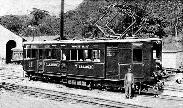 El carro de pasajeros 31 fue fotografiado en la estación de Caracas 1933, su paso por Catia le dio mucho empuje al hasta entonces caserío